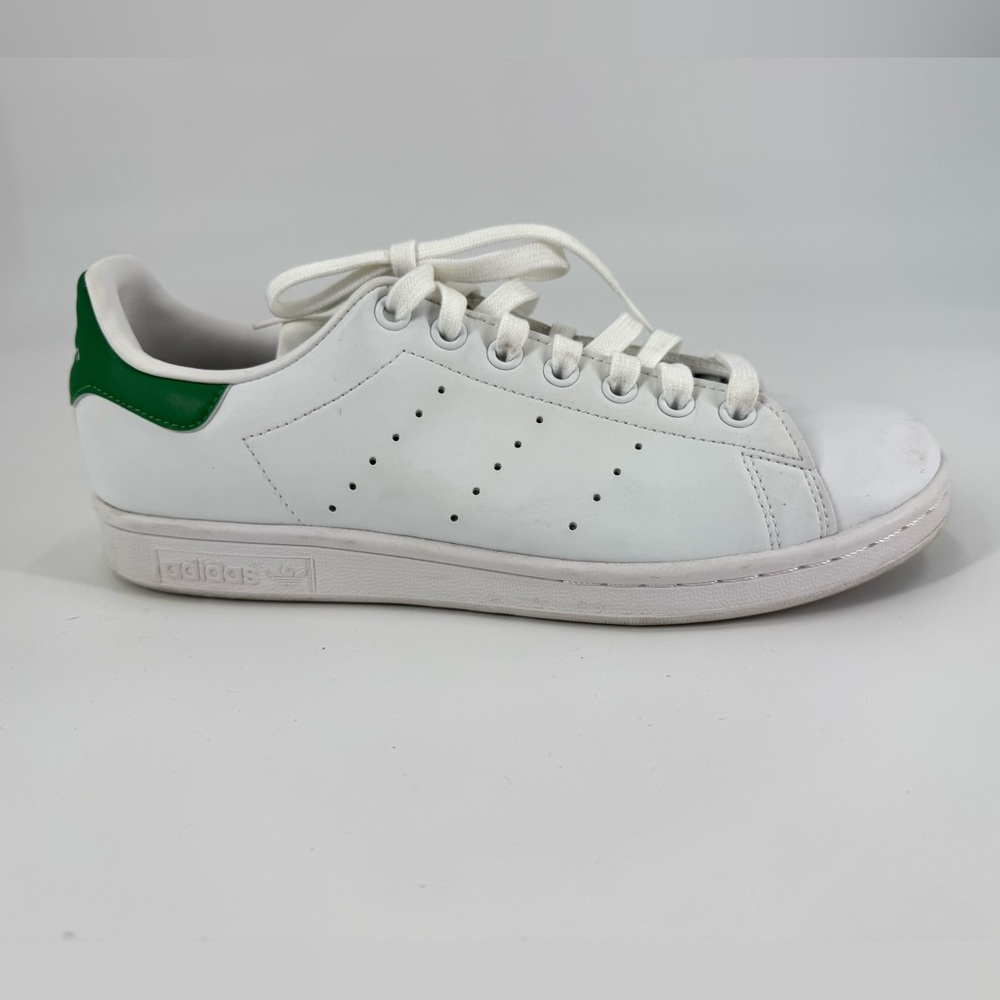 Adidas Stan Smith Leather Classic Tennis Sneaker Shoe, White/Green, Size 8 - Picture 6 of 8